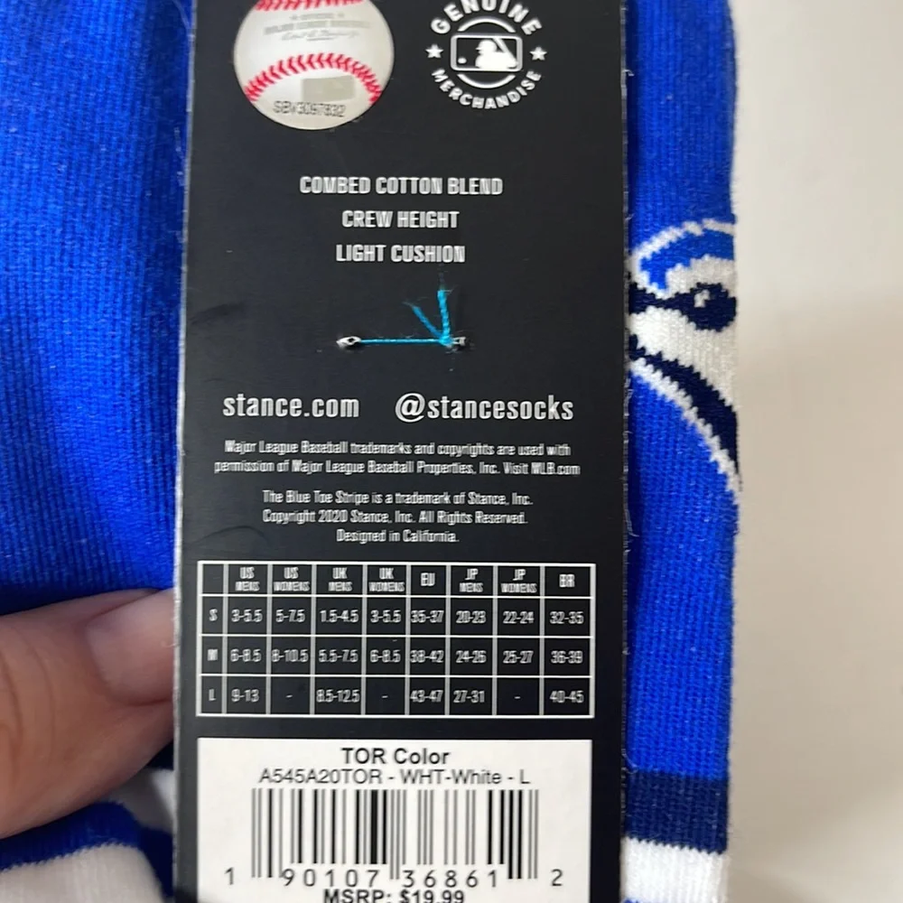 Stance MLB Toronto Blue Jays Baseball Socks Large